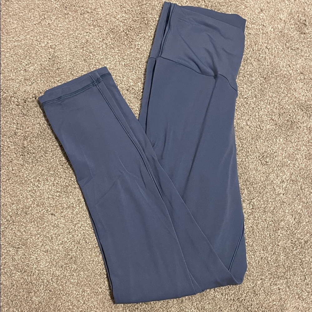 Aerie Womens High Waisted Crossover Light Blue 7/8 inch Leggings size Medium